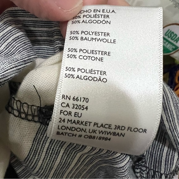 Free People Beach XS Striped Long Sleeve Longline Coverup Maxi Dress B1 - Picture 8 of 8